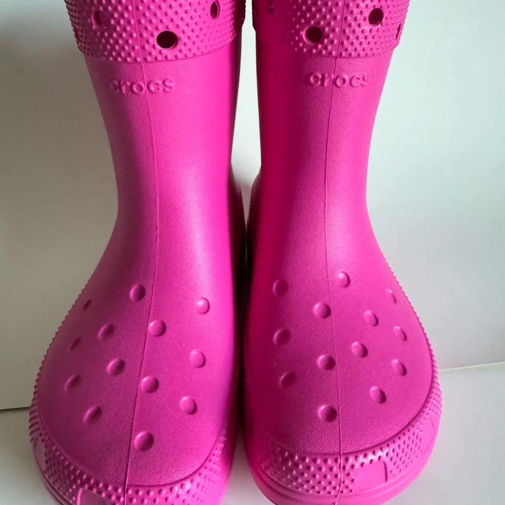 CROCS Kids Fuchsia Rain Boots - Picture 2 of 3